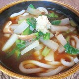 大根と小松菜の味噌汁うどん